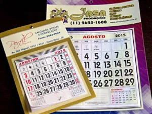 Calendários e Folinhas Personalizadas em Santos