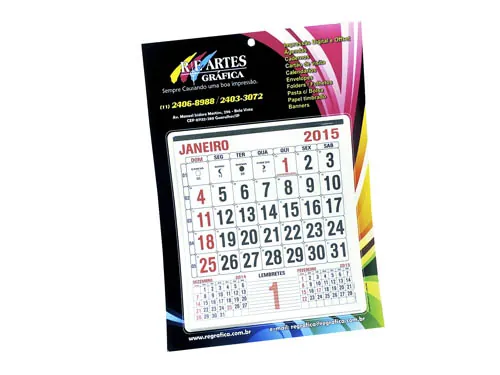 Calendarios e Folinhas Personalizadas em Santos 08