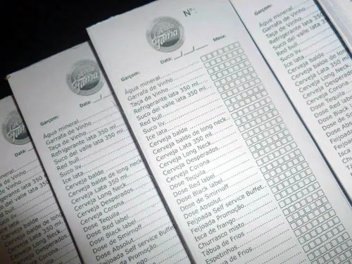 Confeccao de Comandas em Santos 05