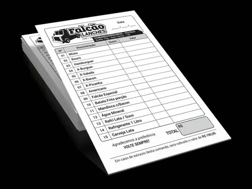 Confeccao de Comandas em Santos 08